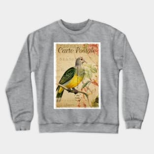 The Pigeon - Vintage French Postcard Crewneck Sweatshirt